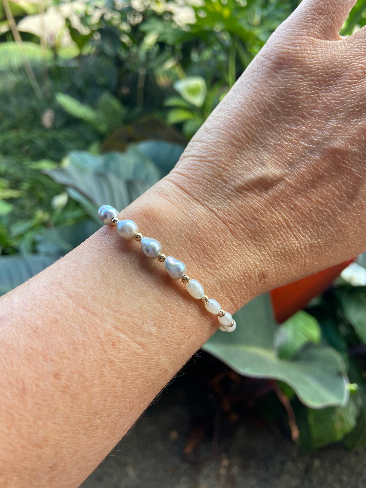 Half-Half Pearl Bracelet