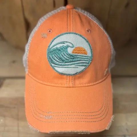 Sunset Swell Distressed Trucker Hat