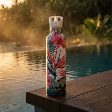 Tropical Hibiscus Insulated Bottle