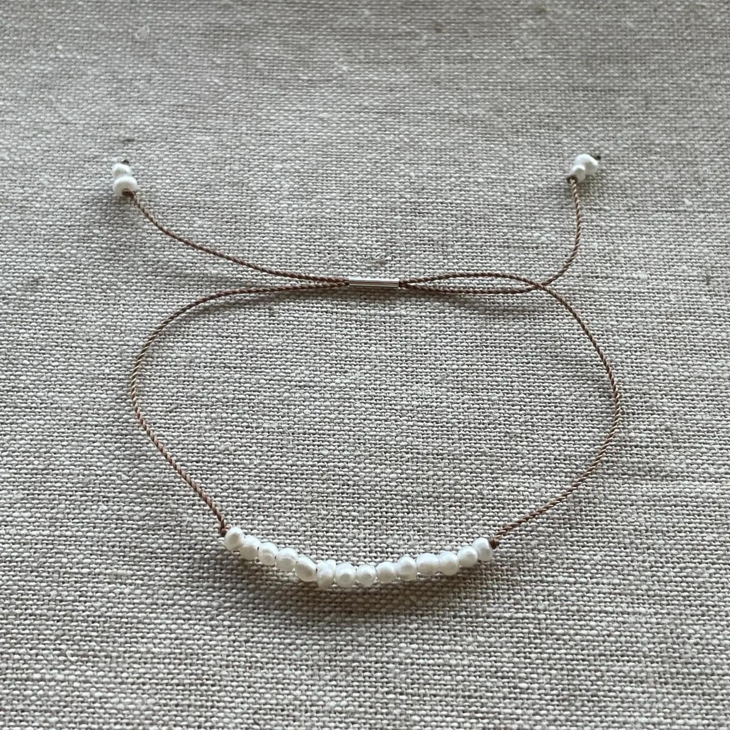 Pearl Bar Nylon Bracelet