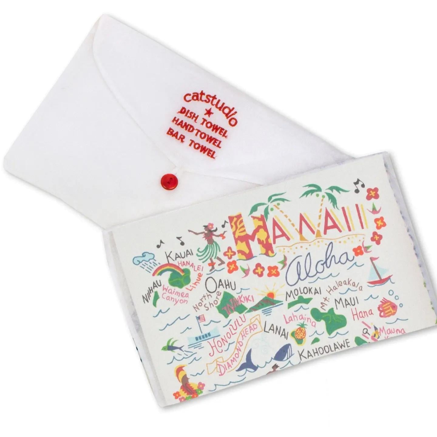 Hawaii Embroidered Dish Towel