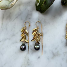 Maile Lei Tahitian Pearl Threader Earrings