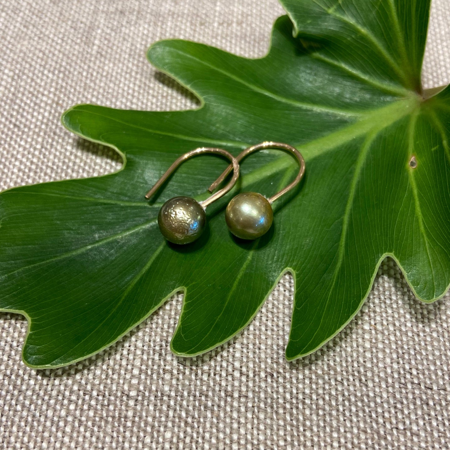 Pearl Horseshoe Earrings