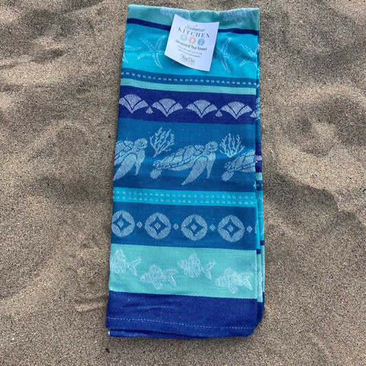 Great Blue Sea Jacquard Tea Towel