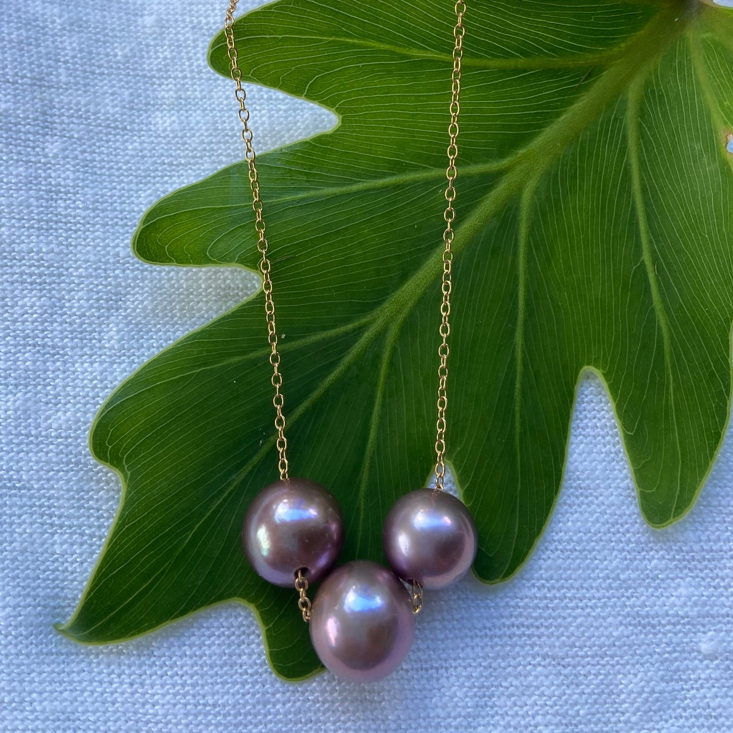 Ekolu Necklace Edison Pearls by Maui Mari