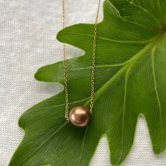 Maui Mari - Chocolate Tahitian Pearl Necklace