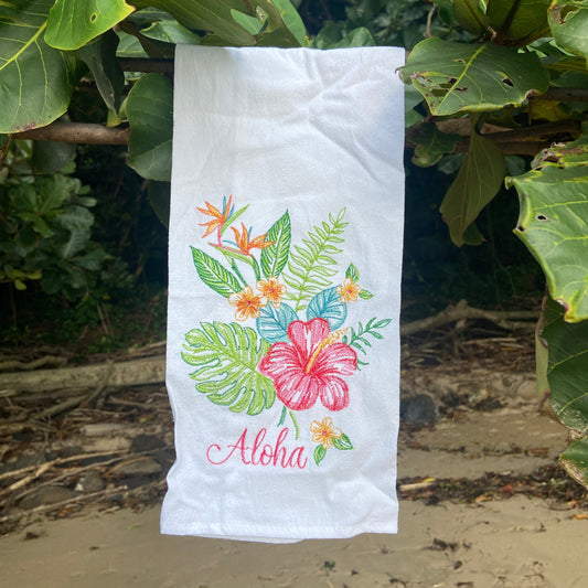 Aloha Floral Flour Sack Towel