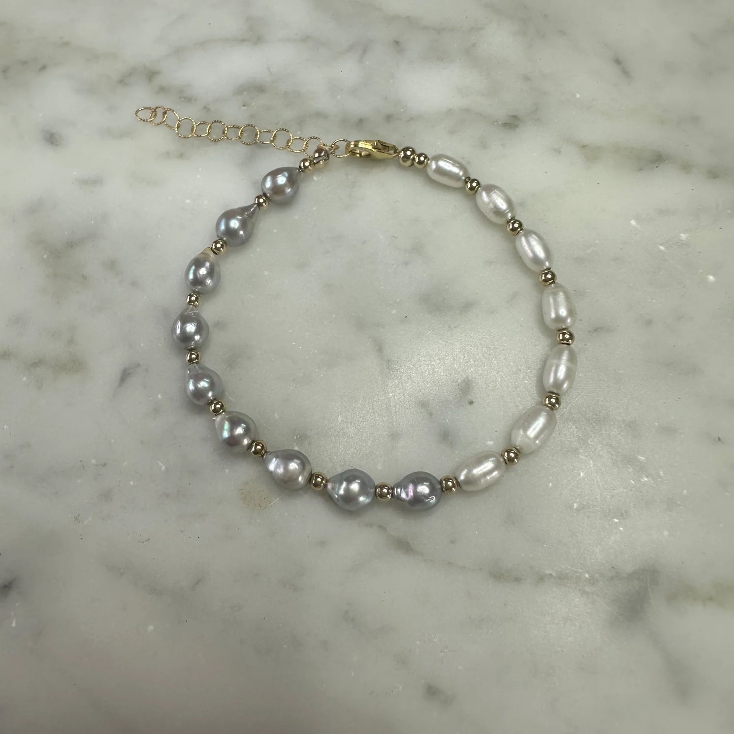 Half-Half Pearl Bracelet