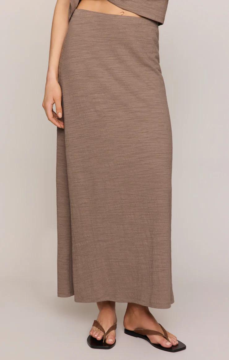 Delavine Textured Midi Skirt