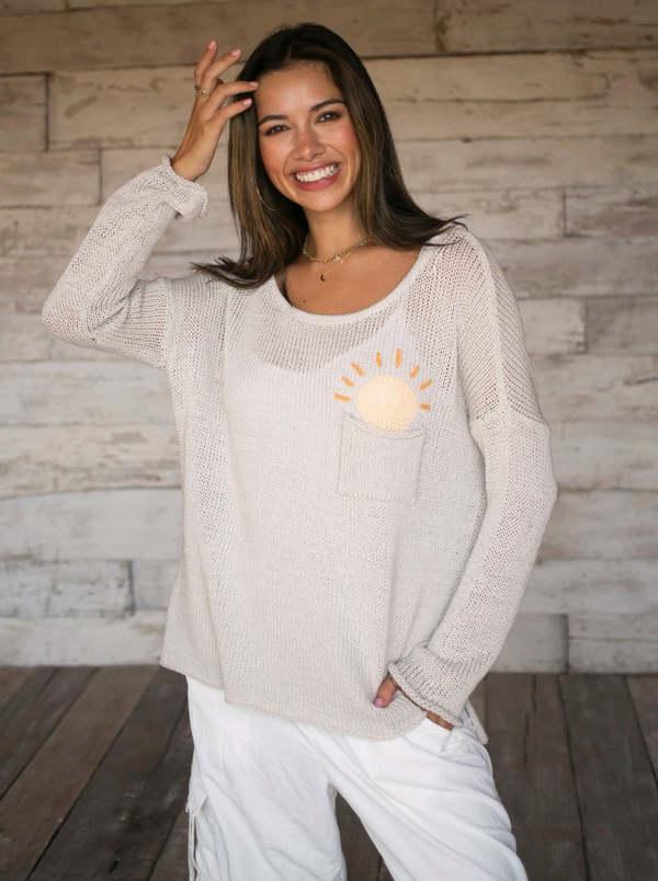 POCKET FULL OF SUNSHINE CREW SWEATER
