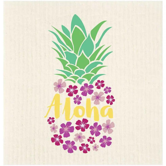Aloha Plumeria Pineapple Swedish Cloth