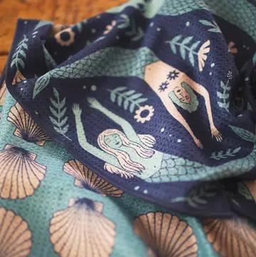 Mermaid Quick Dry Kitchen Towel