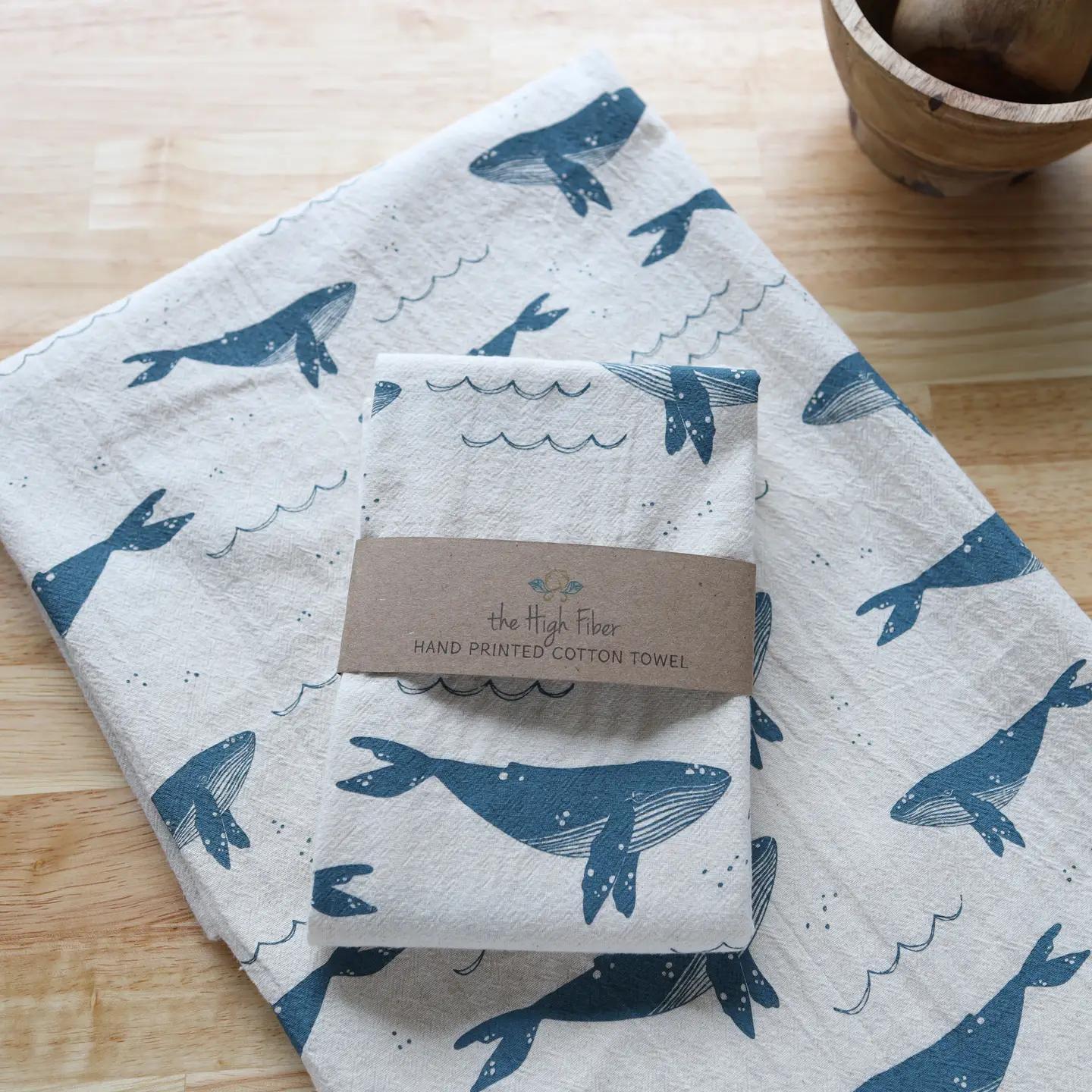Whale Tea Towel