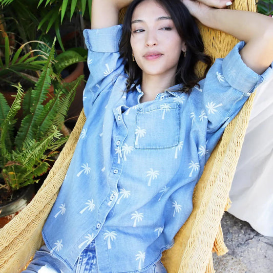 DENIM PALMS SHIRT