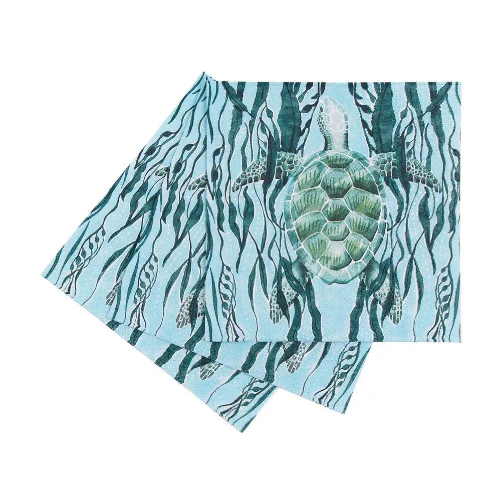 Marine Turtle Paper Cocktail Napkins