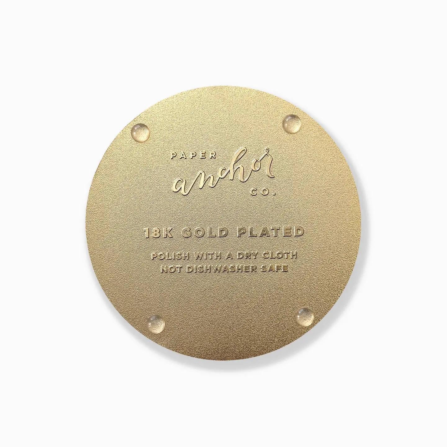 Exotic Floral Gold Drink Coaster