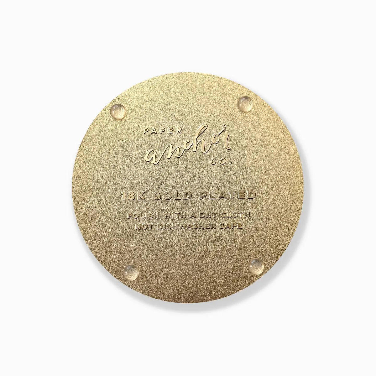 Tropical Floral Gold Drink Coaster