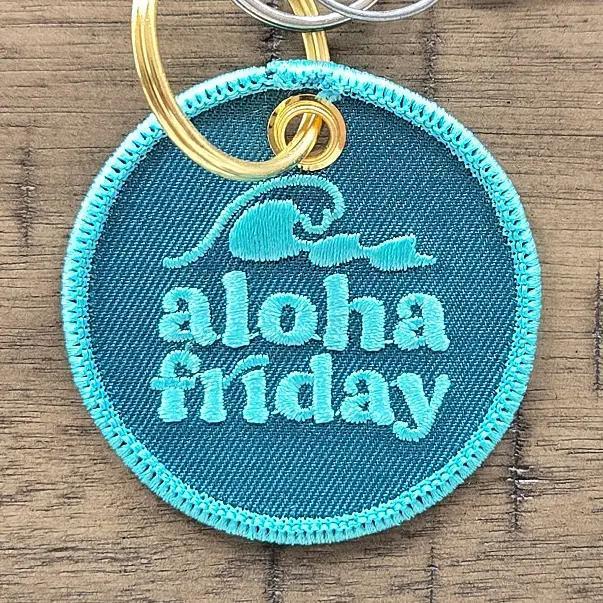 ALOHA FRIDAY PATCH KEYCHAIN