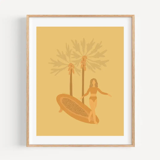Papaya Wave Print 8x10