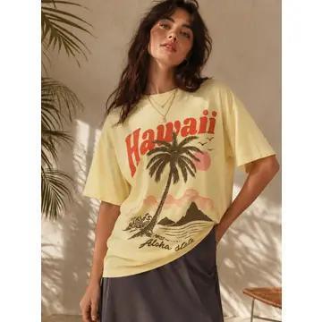 Hawaii Sunset Palm Tee