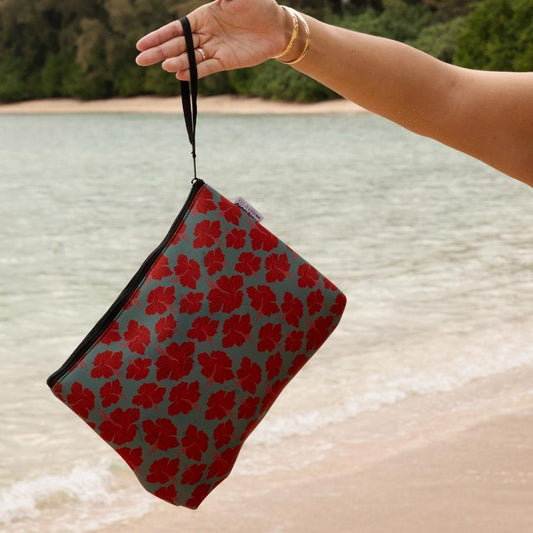 Small Navy Aloalo Neoprene Pouch