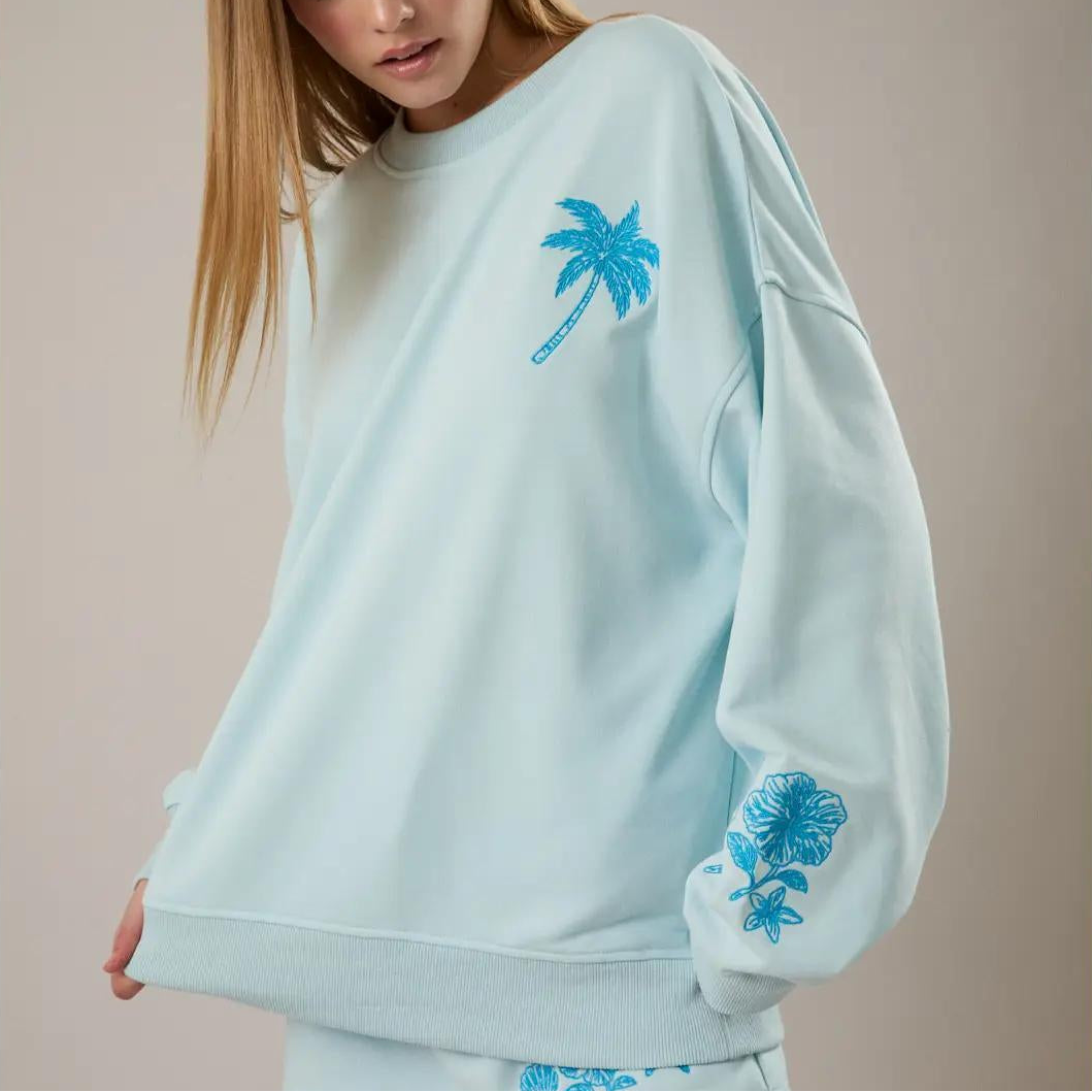 Coastal Embroidered Sweatshirt