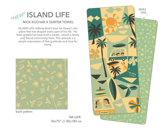 Island Life Surfer Towel