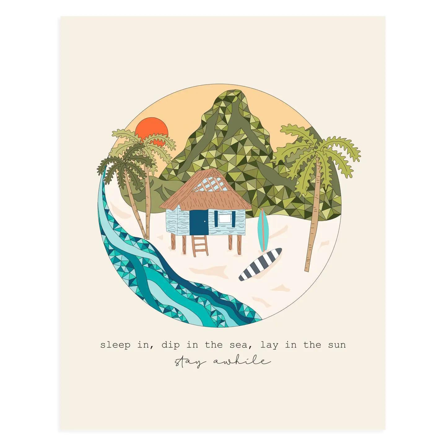 Stay A While 11x14 Art Print