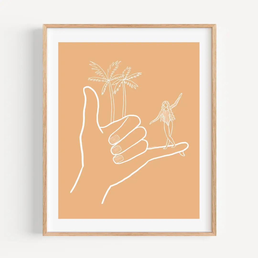 Shaka Surf Print 8x10