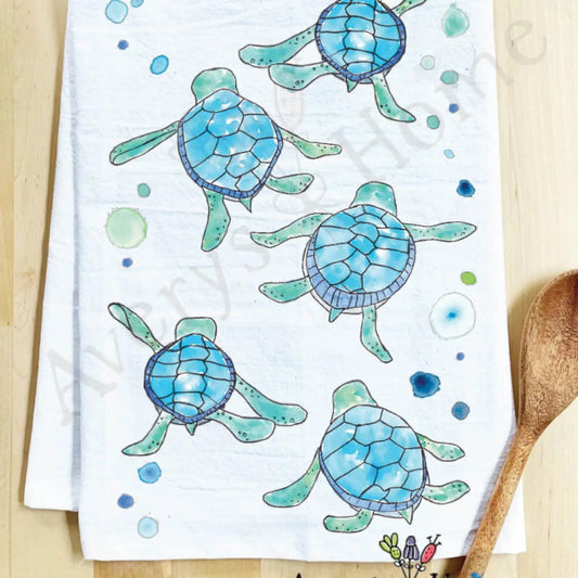 Baby Turtles Walking Tea Towel