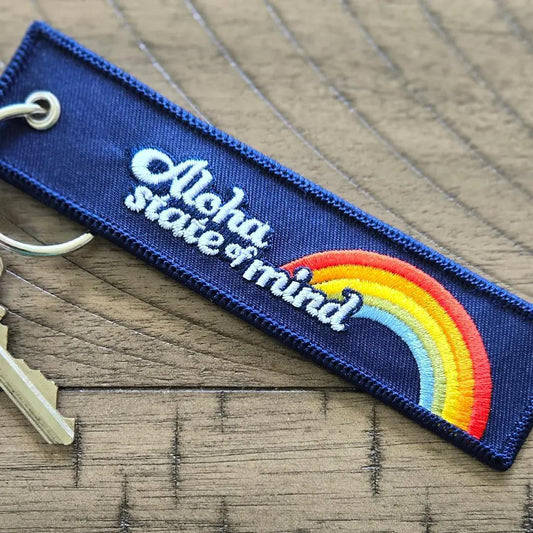 ALOHA STATE OF MIND PATCH KEYCHAIN