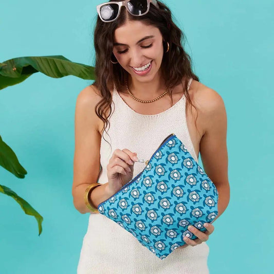 Turtles Large Canvas Pouch
