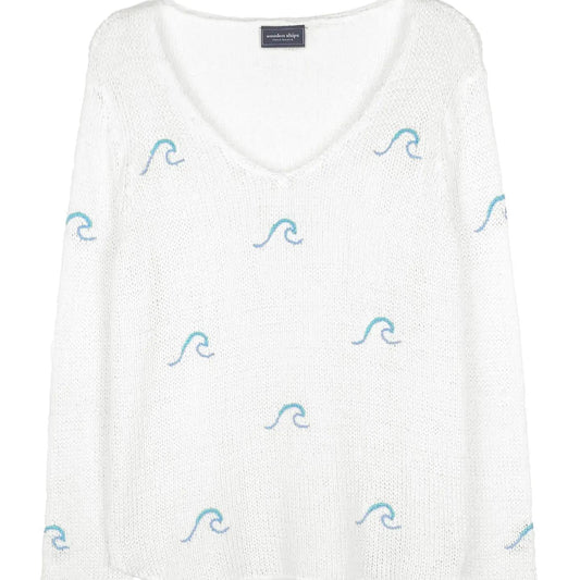 Waves V-Neck Sweater 026