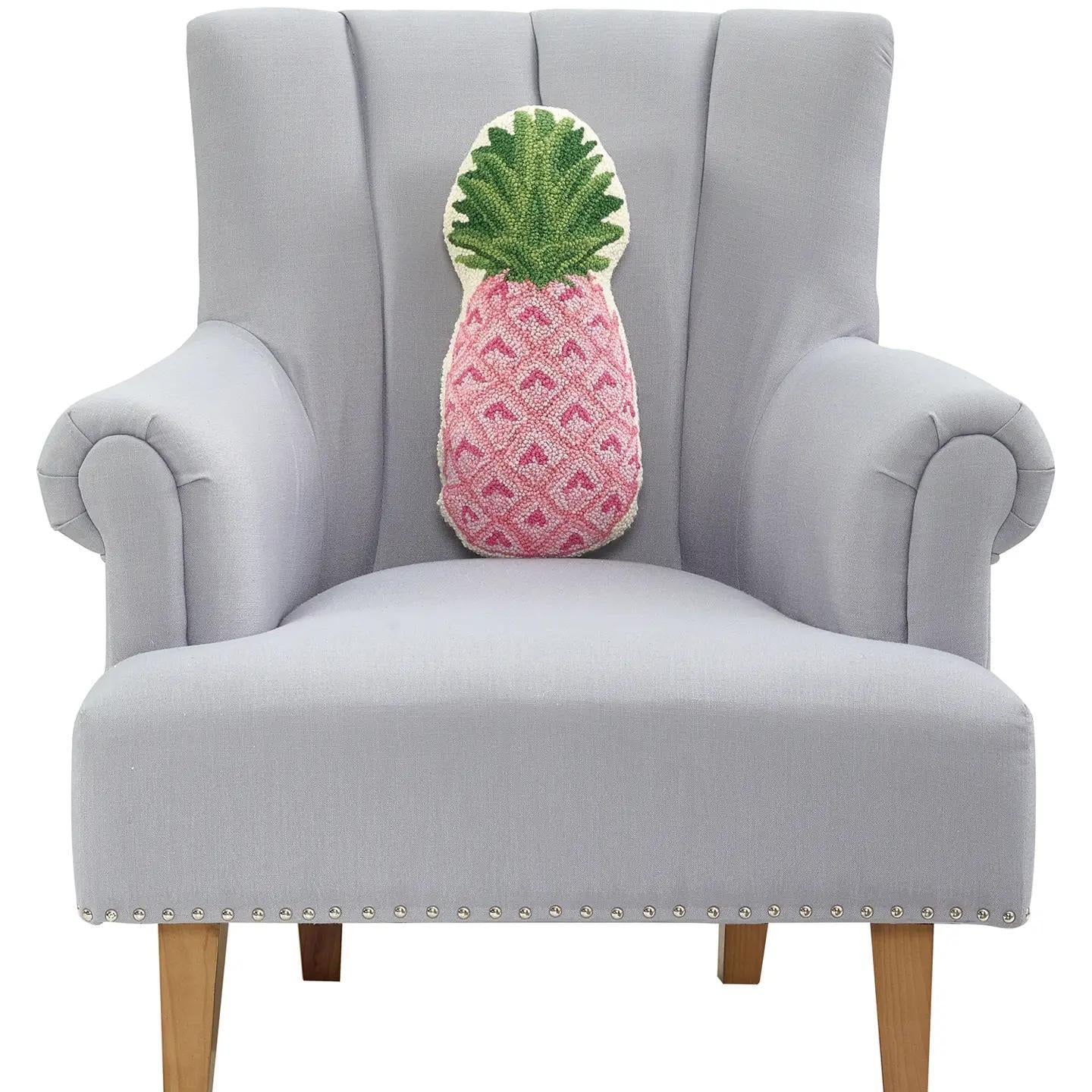 Pink Pineapple Hook Pillow