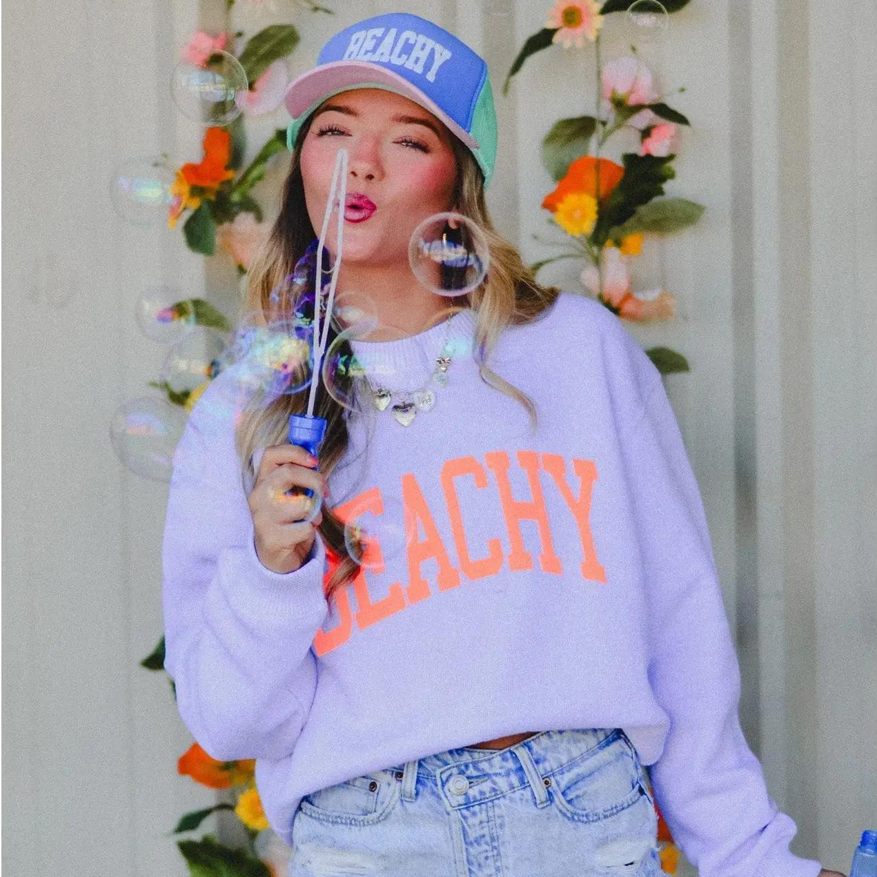 Beachy Lavender Knit Sweater