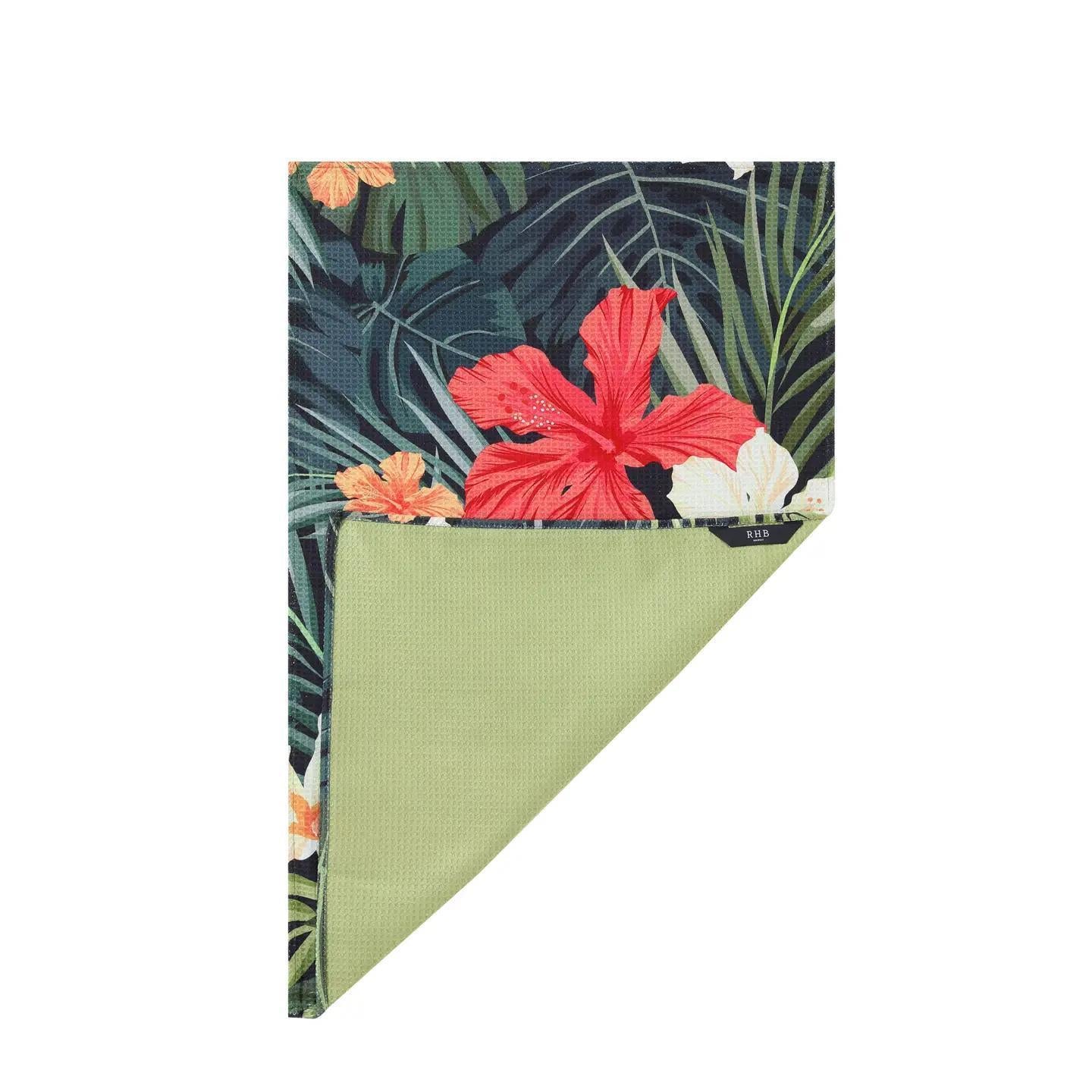 Hibiscus Flower Tea Towel