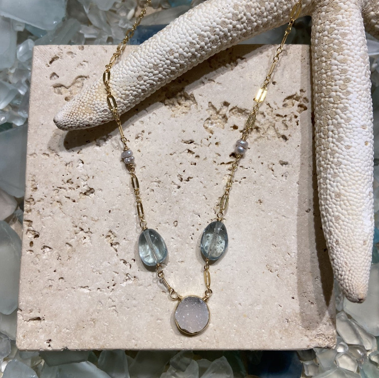Aquarius Moon Necklace