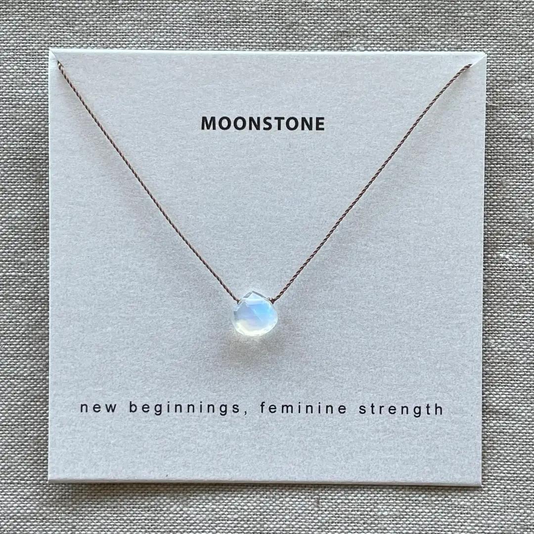 Moonstone Nylon Necklace