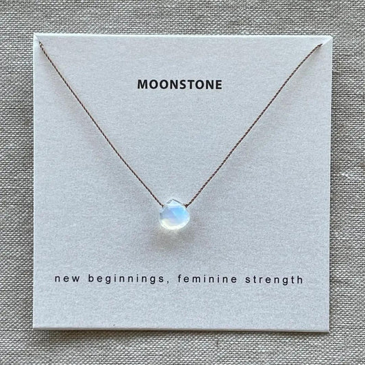 Moonstone Nylon Necklace