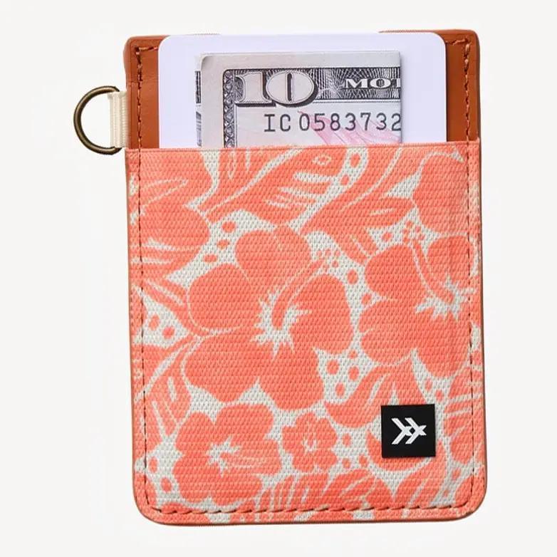 Coral Crush Vertical Leather Wallet