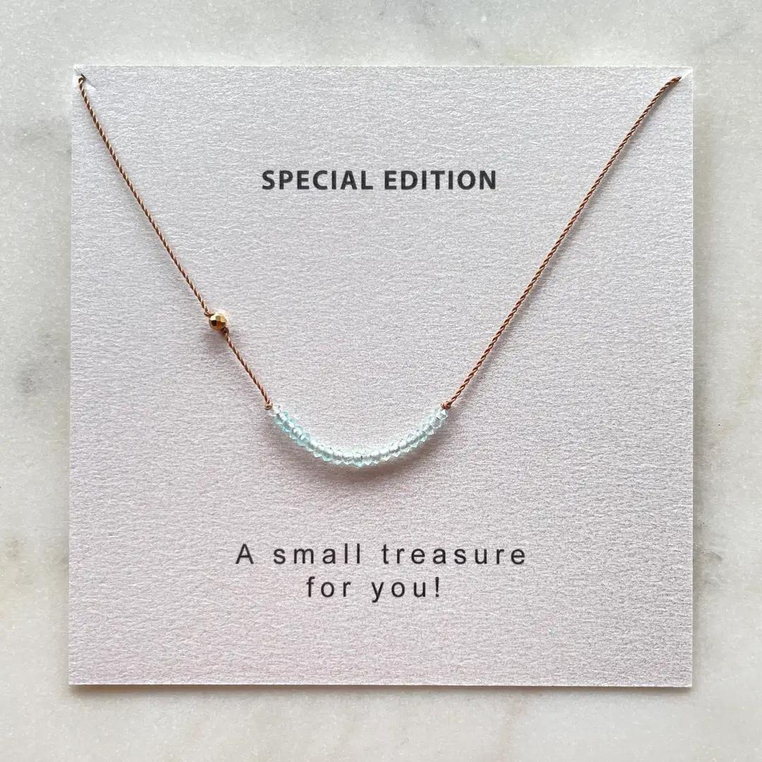 Apatite Bar Nylon Necklace