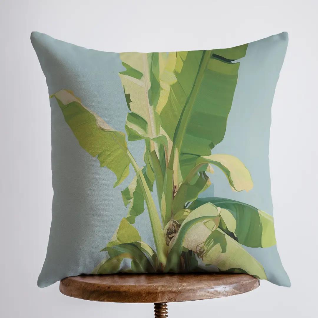 Blue Sky Palm Tree Pillow