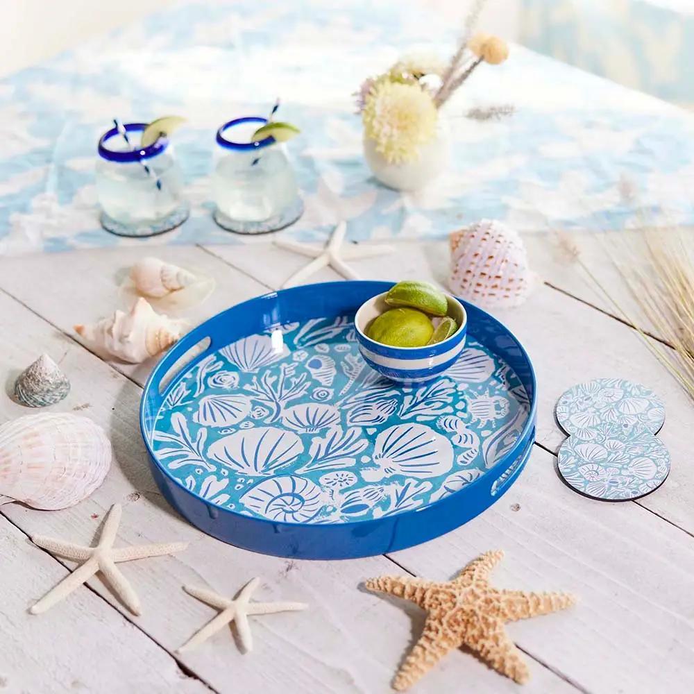 Sealife Round Serving Tray