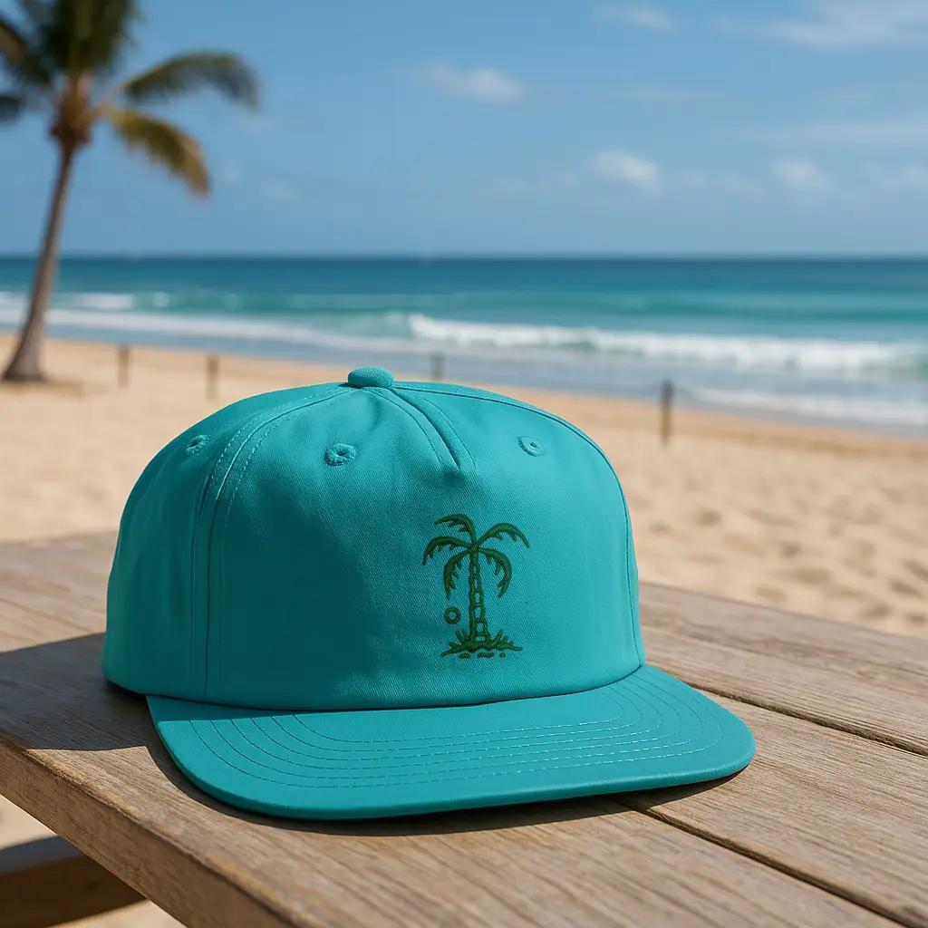 Embroidered Palm Tree Hat