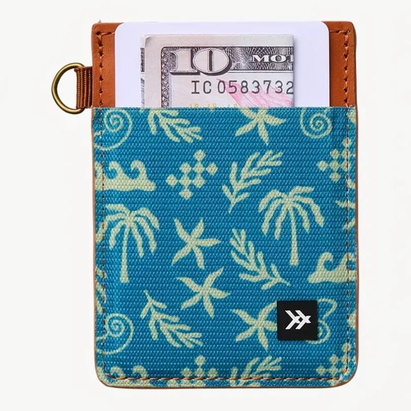 Aqua High Tide Vertical Leather Wallet