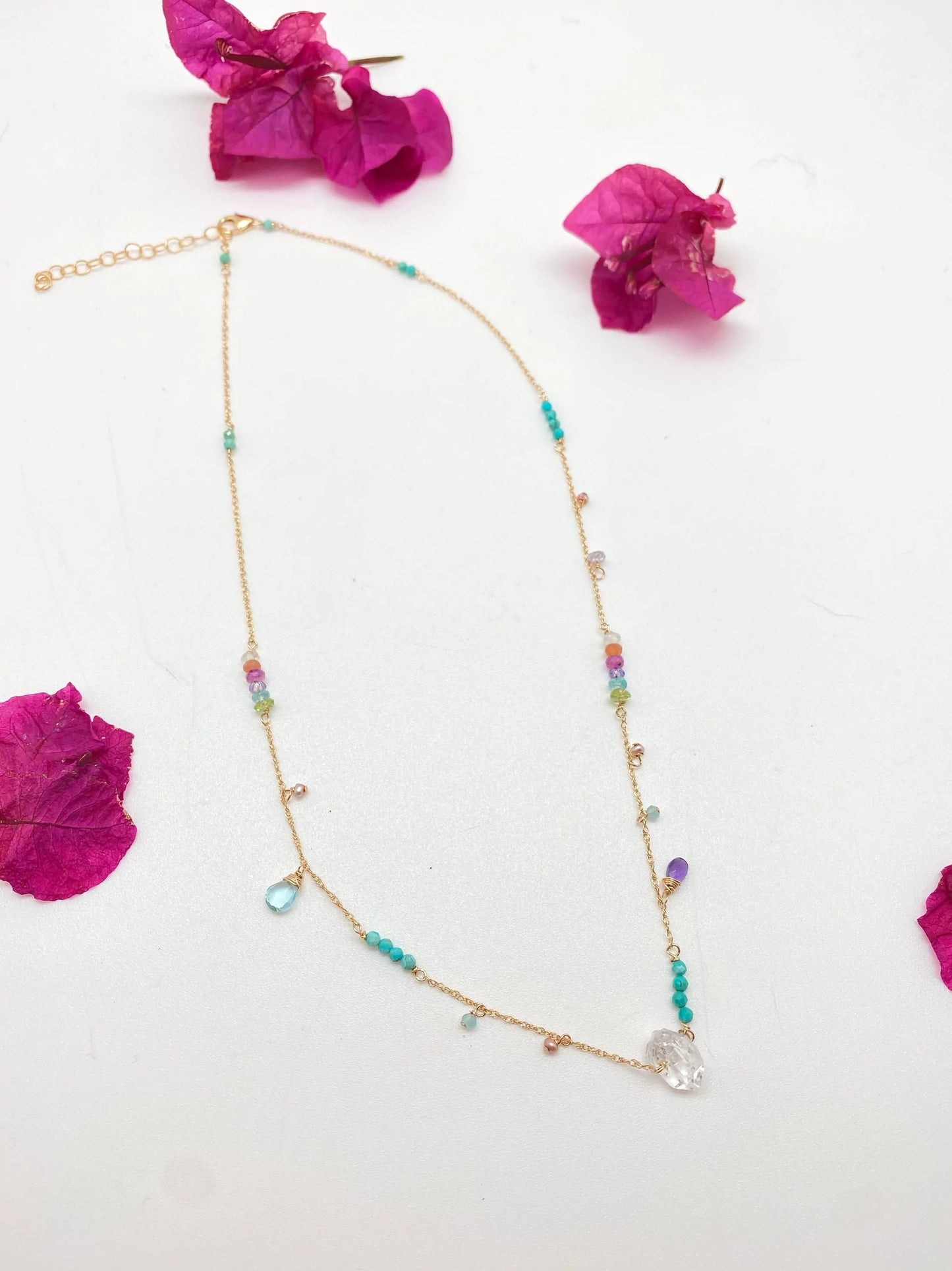 Maui Mari - Herkimer Rainbow Necklace