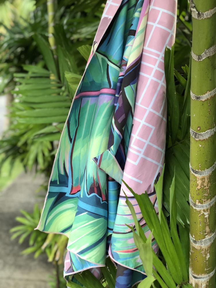 Palm Shadows Surfer Towel