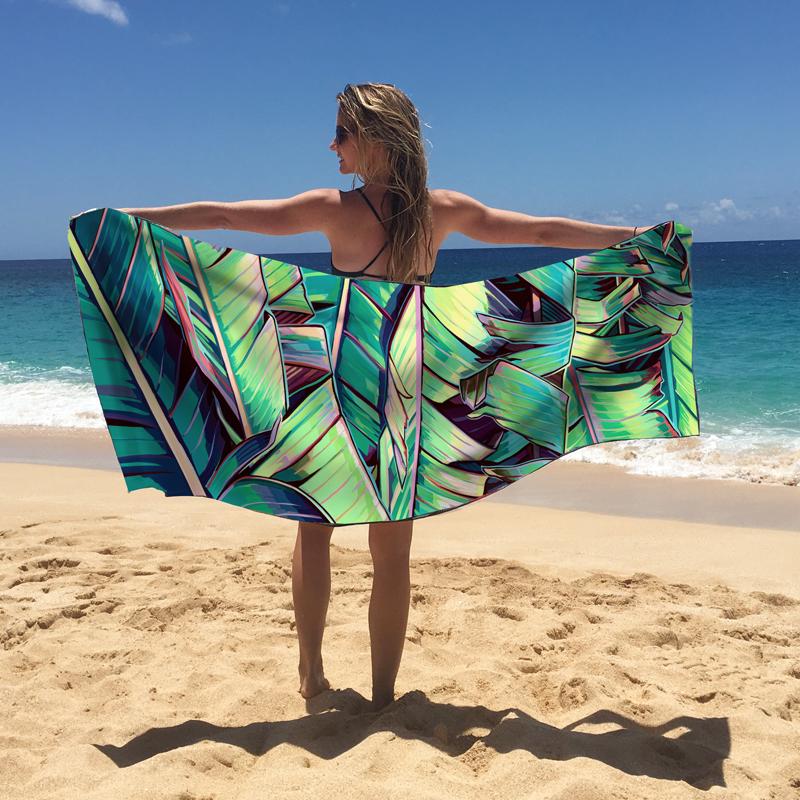 Palm Shadows Surfer Towel