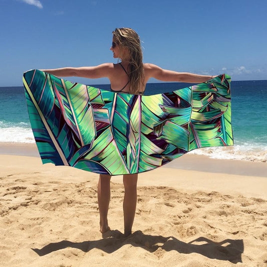 Palm Shadows Surfer Towel